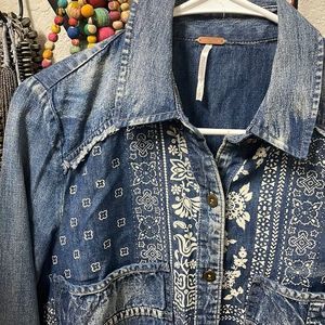 EUC Free People Bandana Tunic